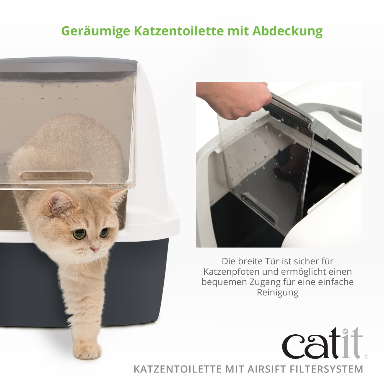 Catit Katzentoilette mit Dach und Airsift-Filtersystem - Jumbo