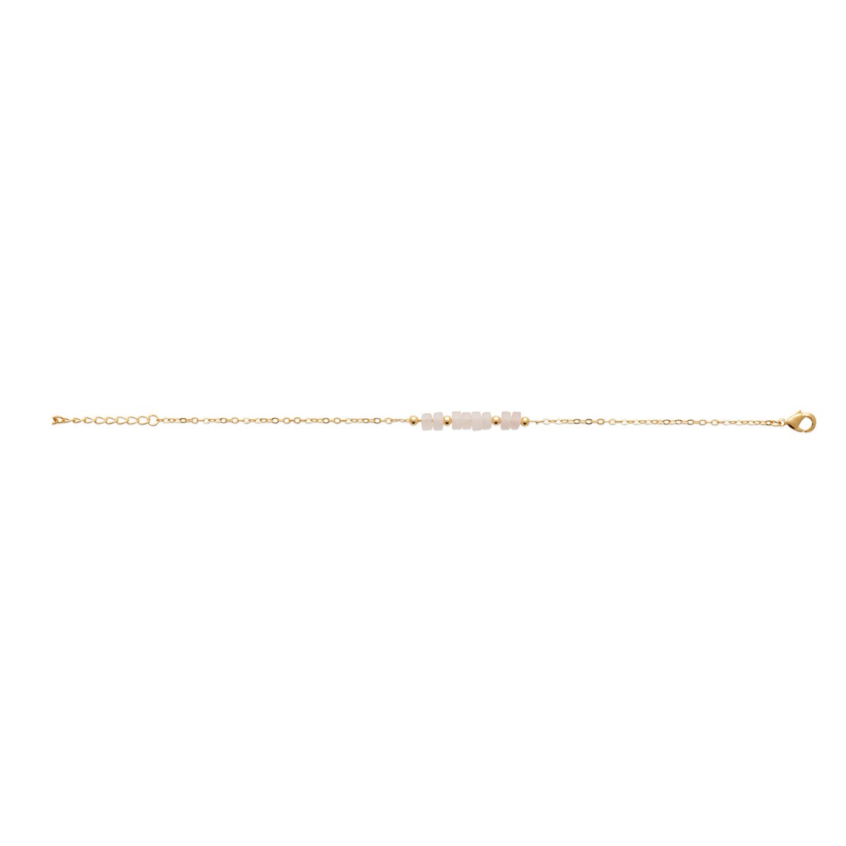 Bracelet Brillaxis quartz rose plaqué or