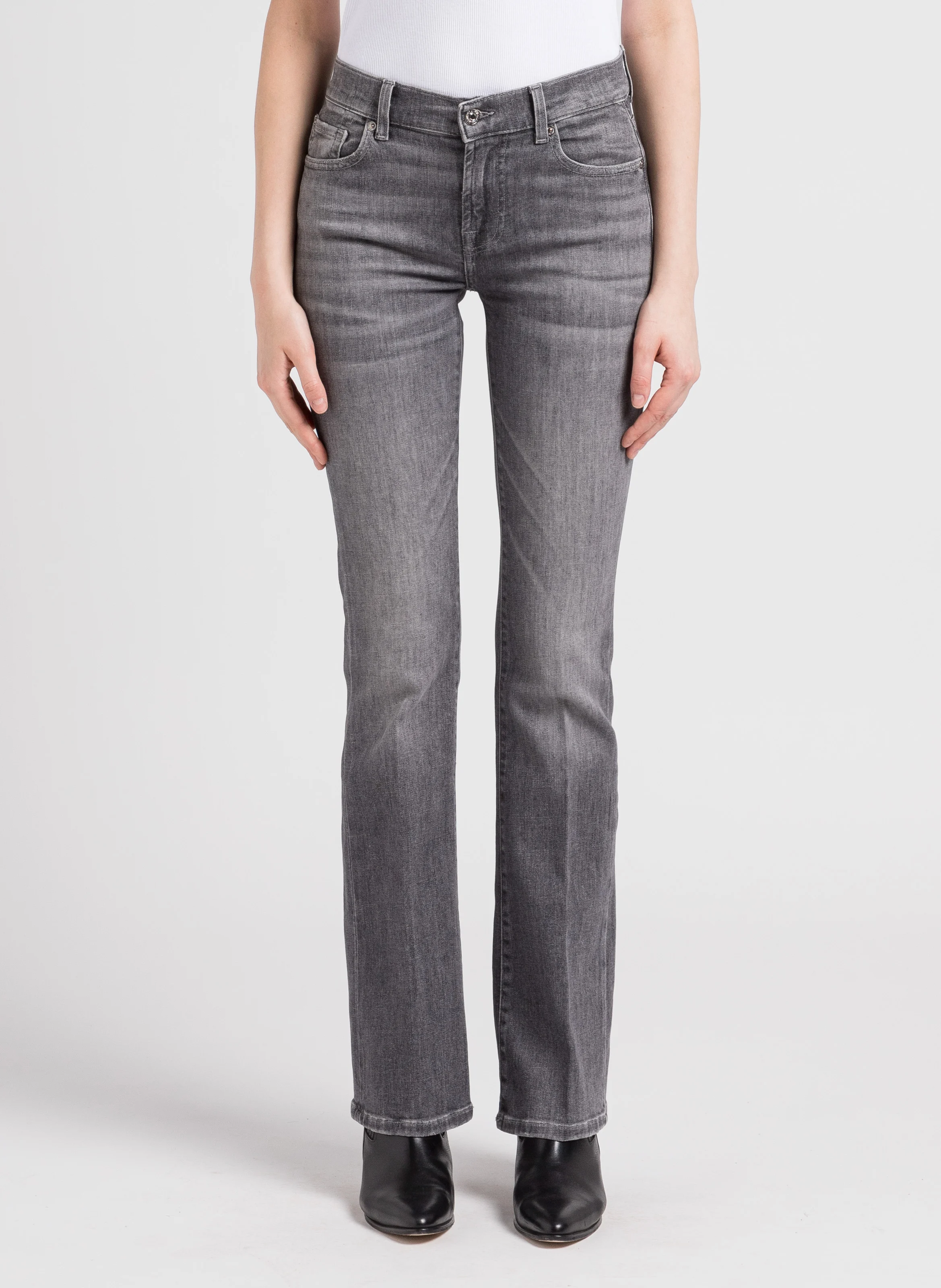 SOHO - Jean bootcut taille normal délavé | Gris