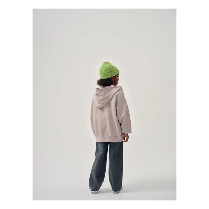 Main Story Hoodie Zippé Coton Bio | Gris clair