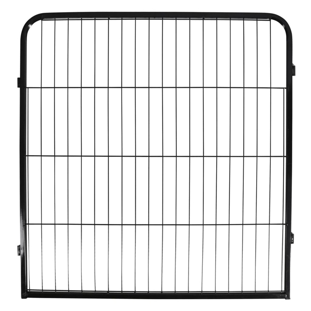 Enclos d'extérieur avec porte pour animaux de compagnie noir