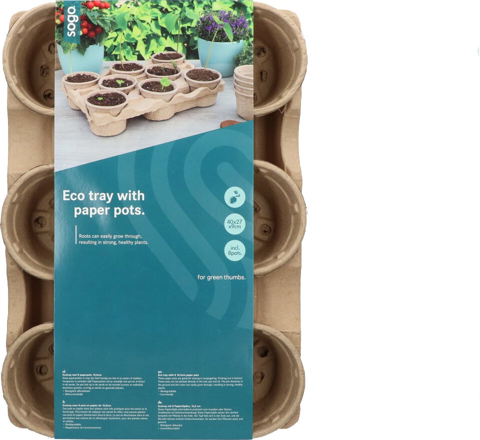 Sogo eco kweektray met 8 kweekpotjes