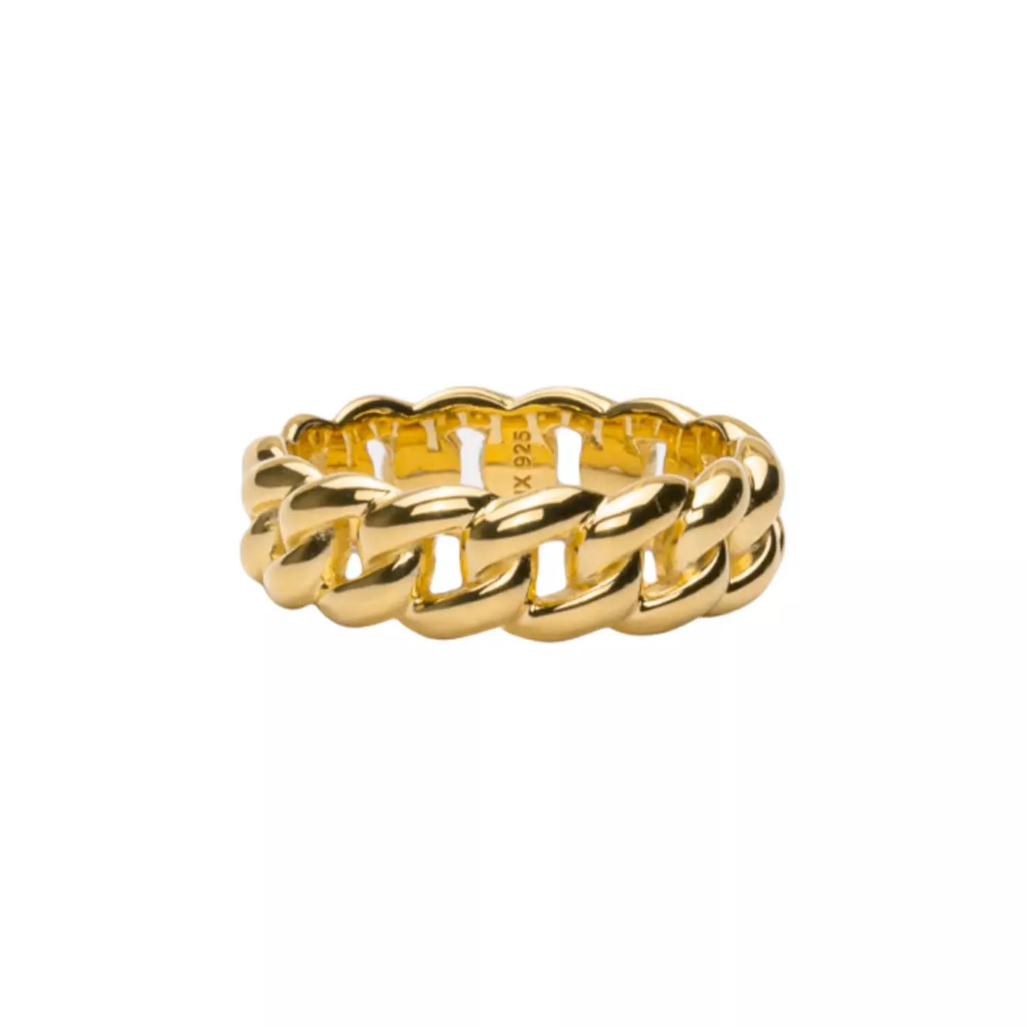 IX Studios Polished Curb Ring 22 kt. Forgyldt Sølv DMN0309GDPO
