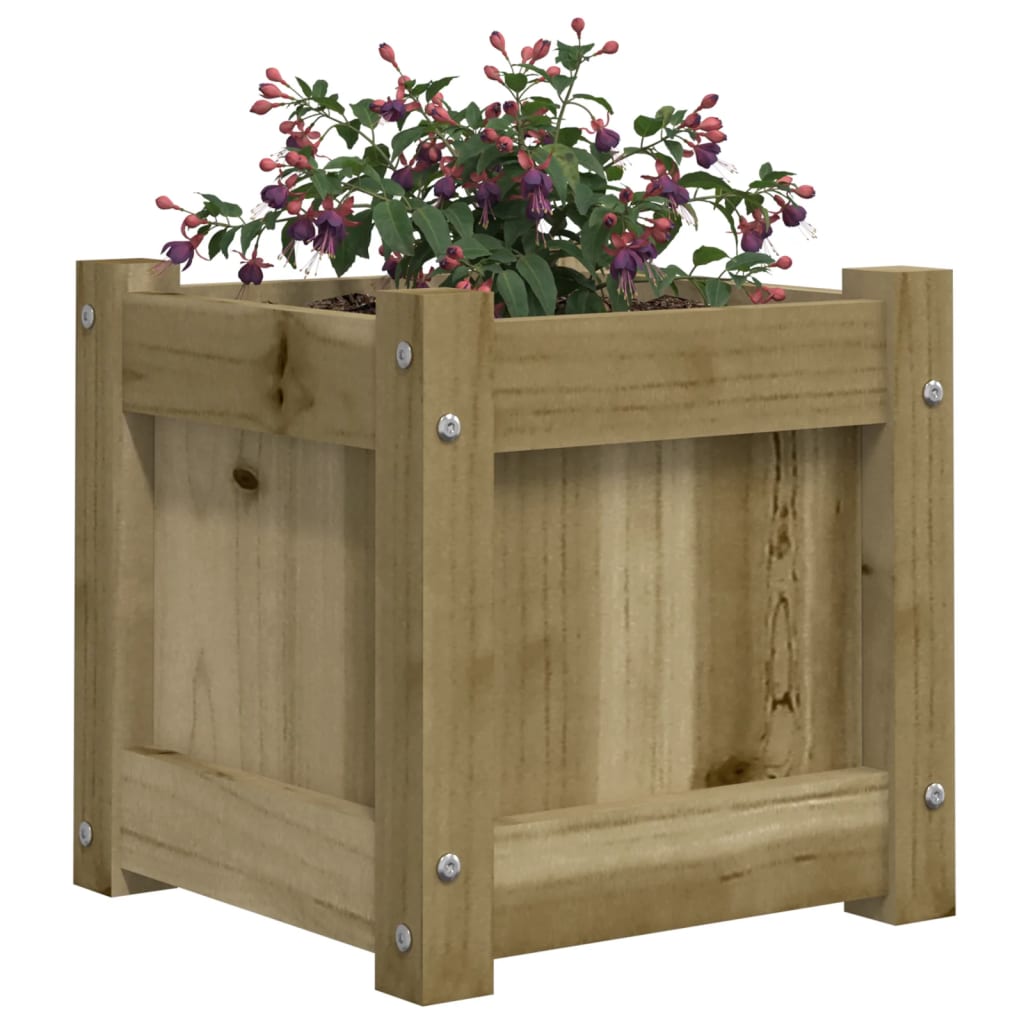 Jardinière 31x31x31 cm bois de pin imprégné