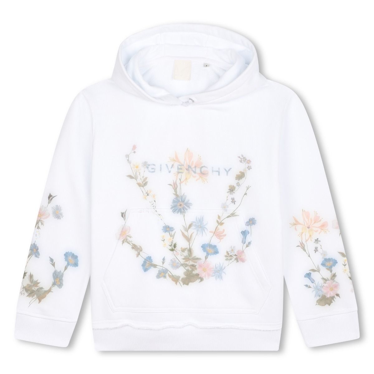 Givenchy Hooded Floral-Print Sweatshirt