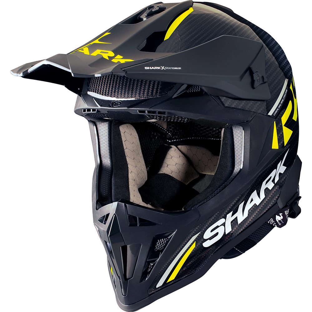 Shark - Casque Varial RS Carbon Flair Carbone / Jaune / Blanc