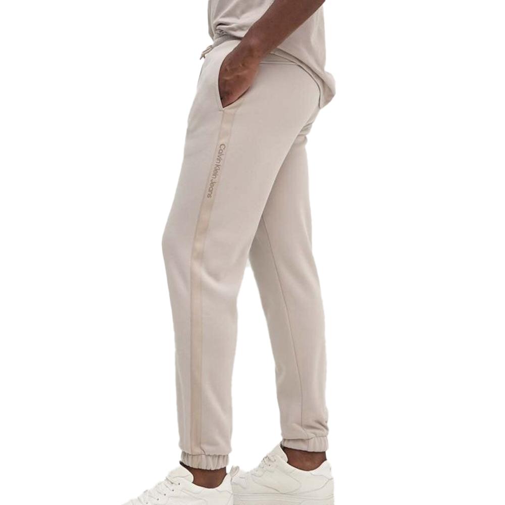 Calvin Klein Jeans Jogging Beige Femme Calvin Klein Jeans Logo Tape