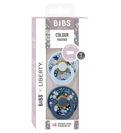 BIBS X Liberty Colour Sutter - 2-pak - Str. 2 - Rund - Chamomile
