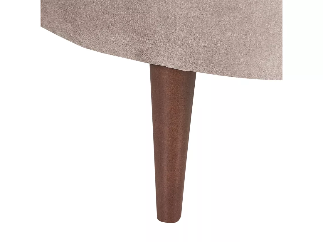 Chaise longue côté droit en velours taupe CHAUMONT