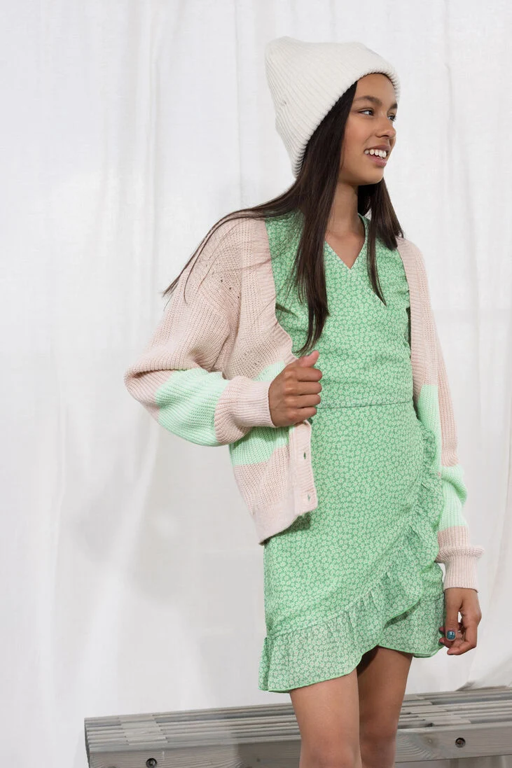 NOBELL groene nobell mini jurk morly b cross over