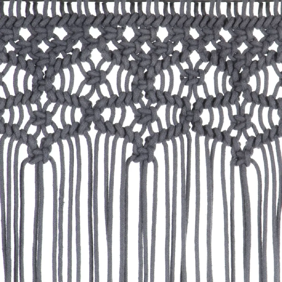 vidaXL Rideau Macramé - Anthracite - 140x240 cm