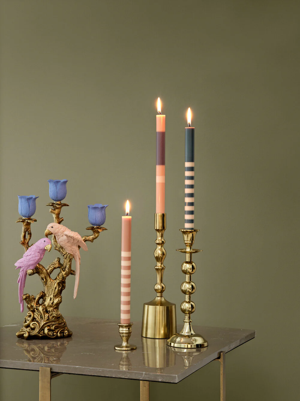 Bahne Interior  Lysestage, Brass - H31cm.