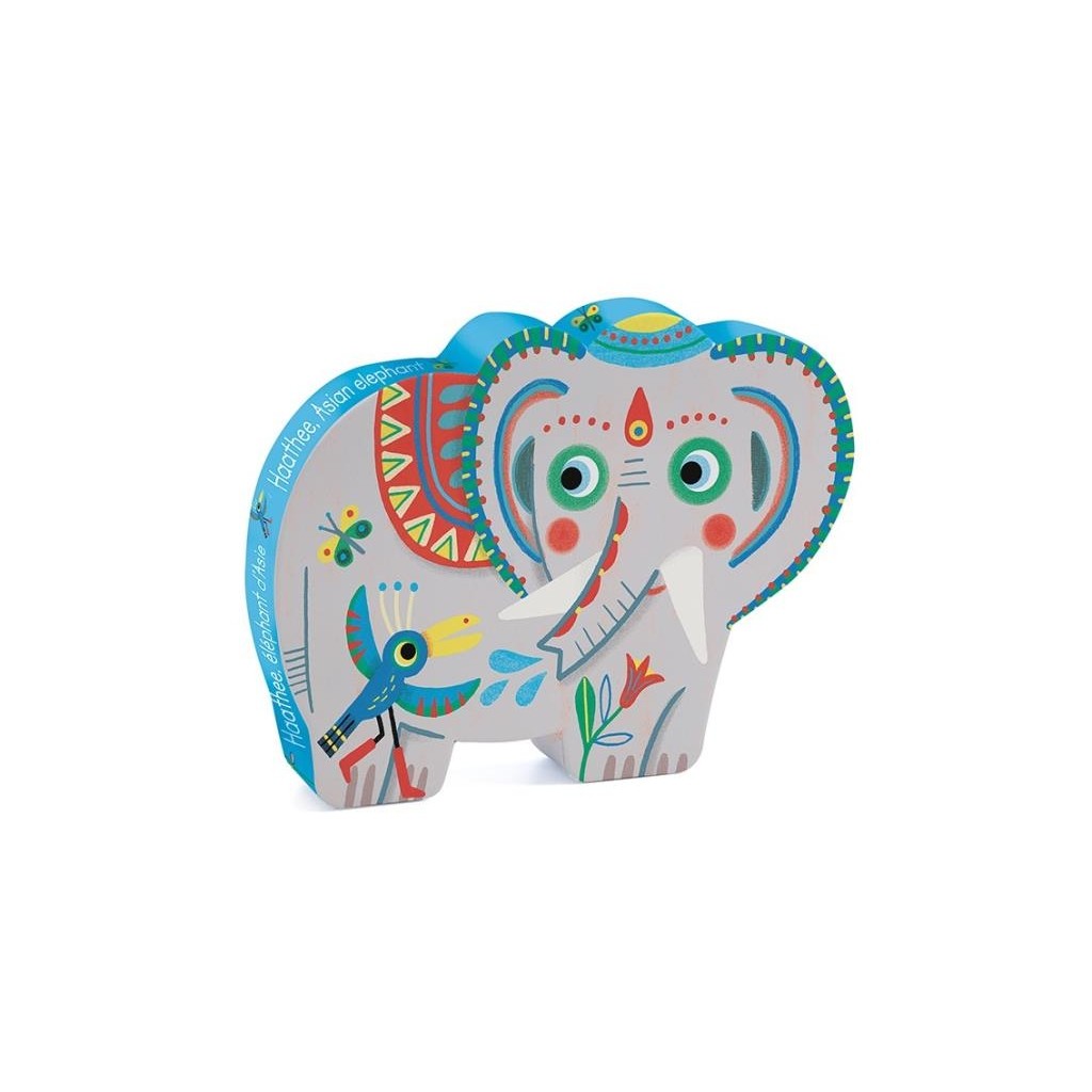 Puzzle Silhouette - Haathee Éléphant d'Asie - 24 Pièces