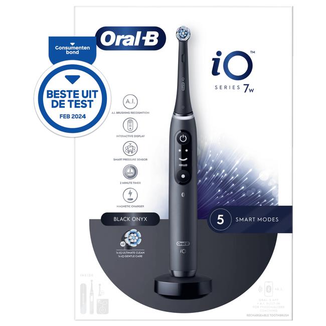 Oral-B iO 7W Zwart Elektrische Tandenborstel By Braun