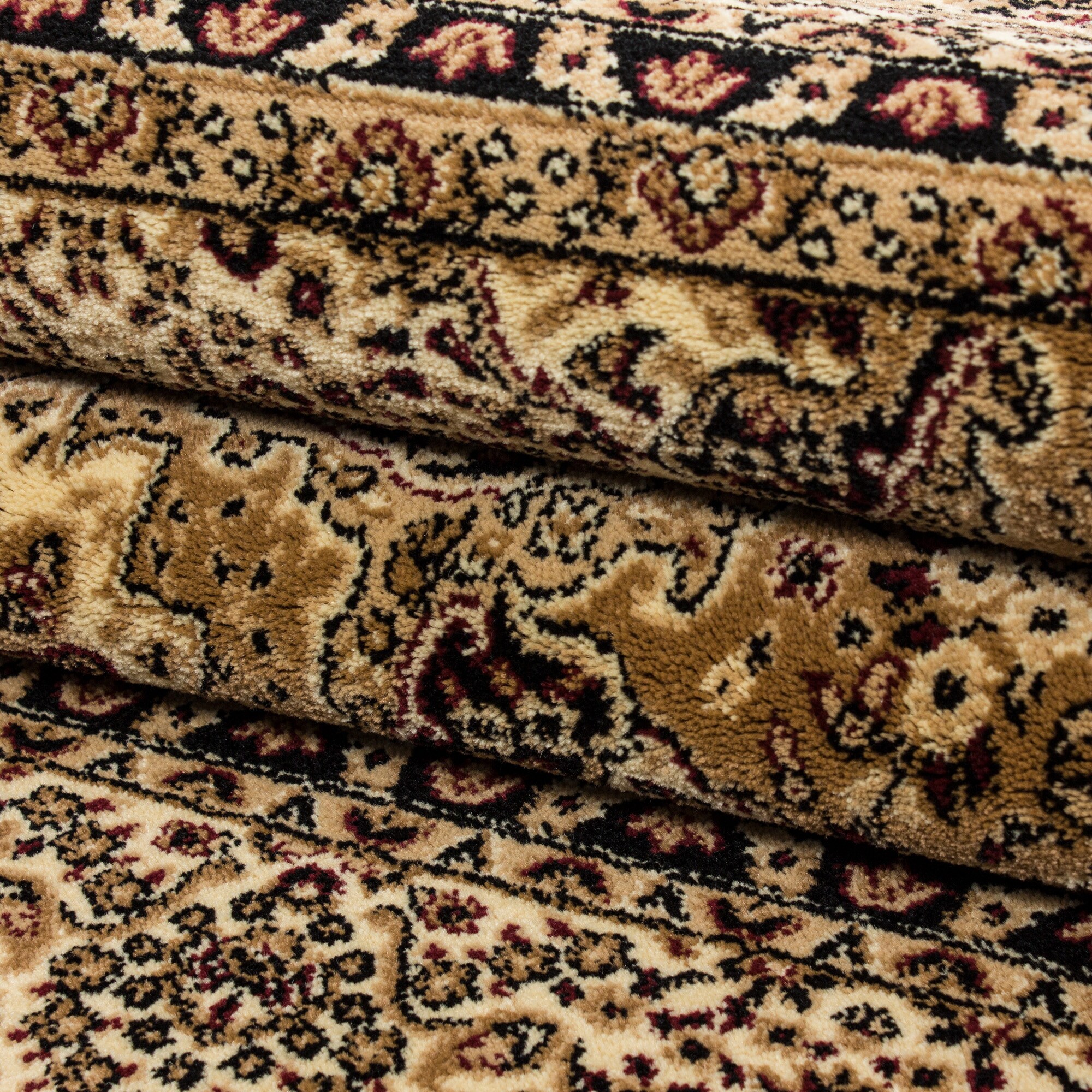 Orientalischer Kurzflor Teppich: Traditioneller Orientteppich im floralen Ornamentstil – Rechteckiger Blickfang für Ihr Zuhause, Pflegeleicht und stilvoll im Wohnzimmer