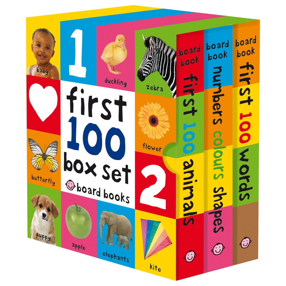 Mein erstes 100-Wörter-Buchset: Wörter, Tiere und Zahlen, Farben und Formen