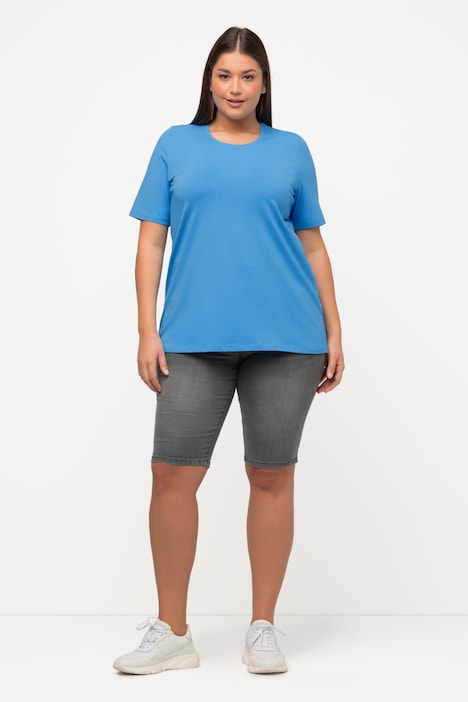 T-Shirt, A-Linie, Rundhalsausschnitt, Halbarm