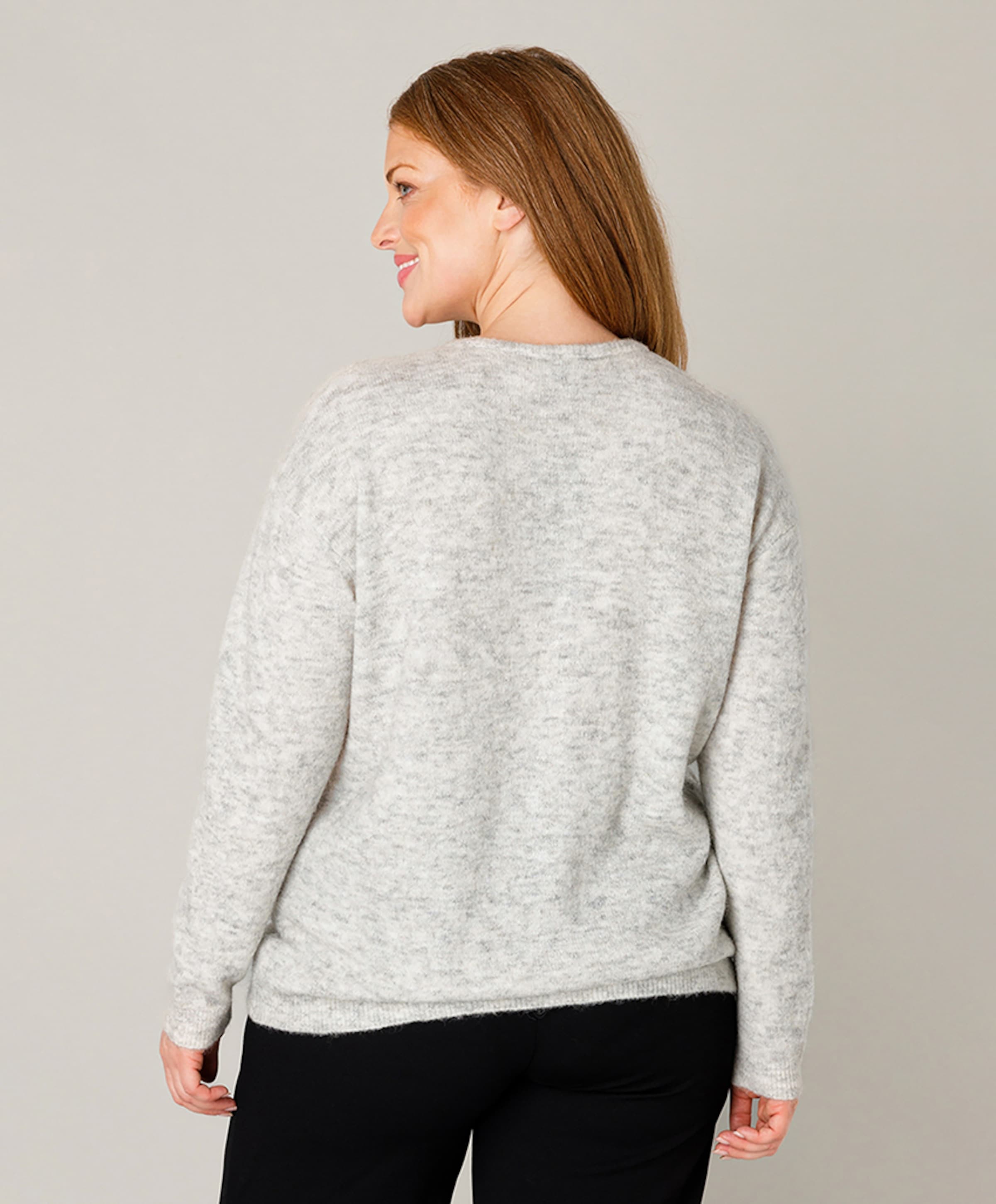 Base Level Curvy Dames vest grijs