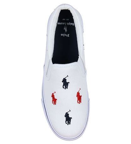Polo Ralph Lauren Sko - Keaton Slip On - White/Navy/Red