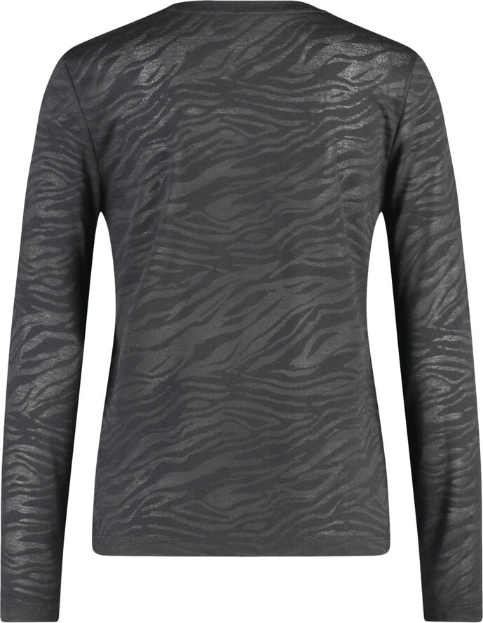 Gerry Weber T-SHIRT 1/2 SLEEVE Black burnout animal aop