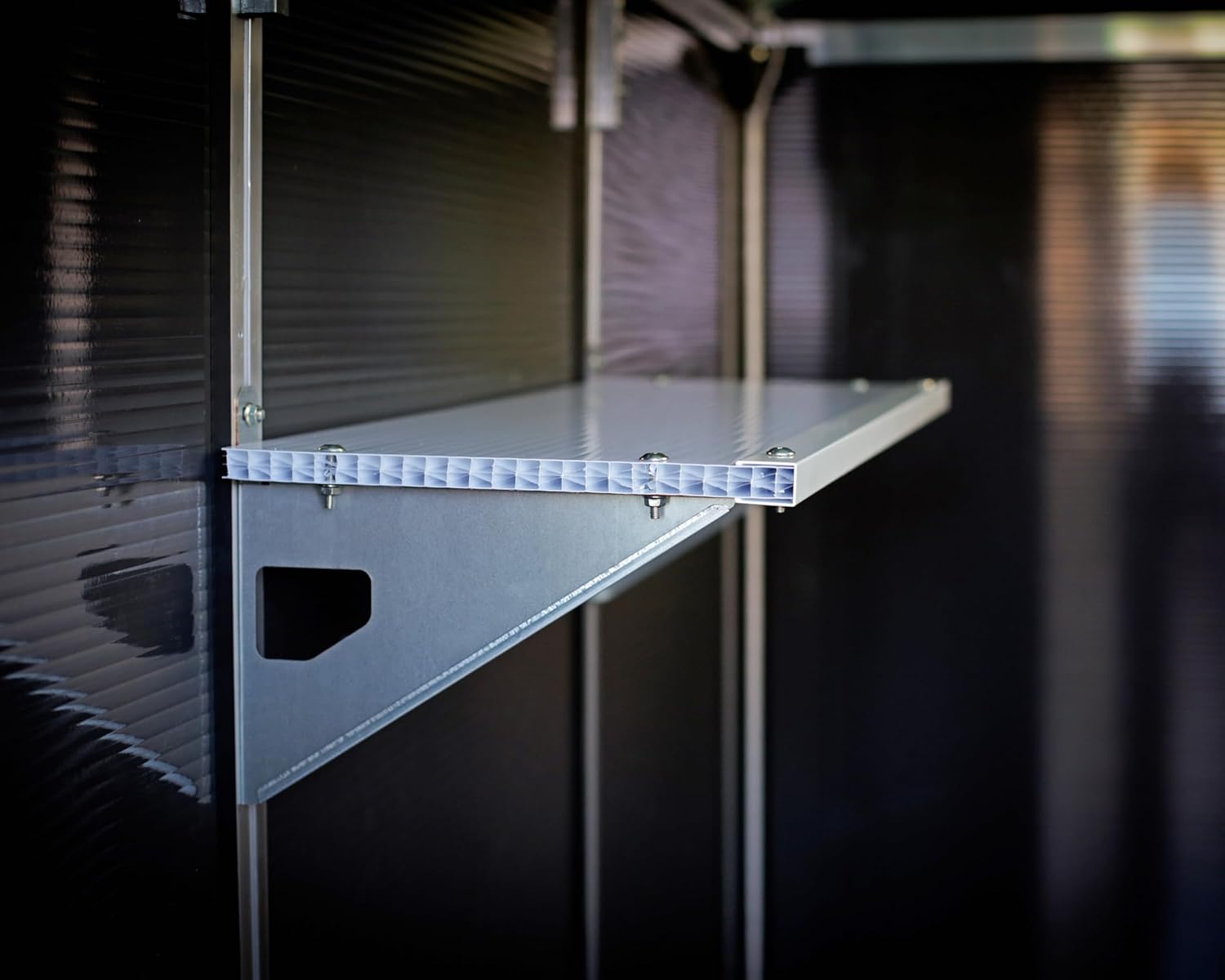 Palram 6X10 Skylight Shed Dark Grau Bundle Gerätehäuser, 305,5x185,5x217 cm