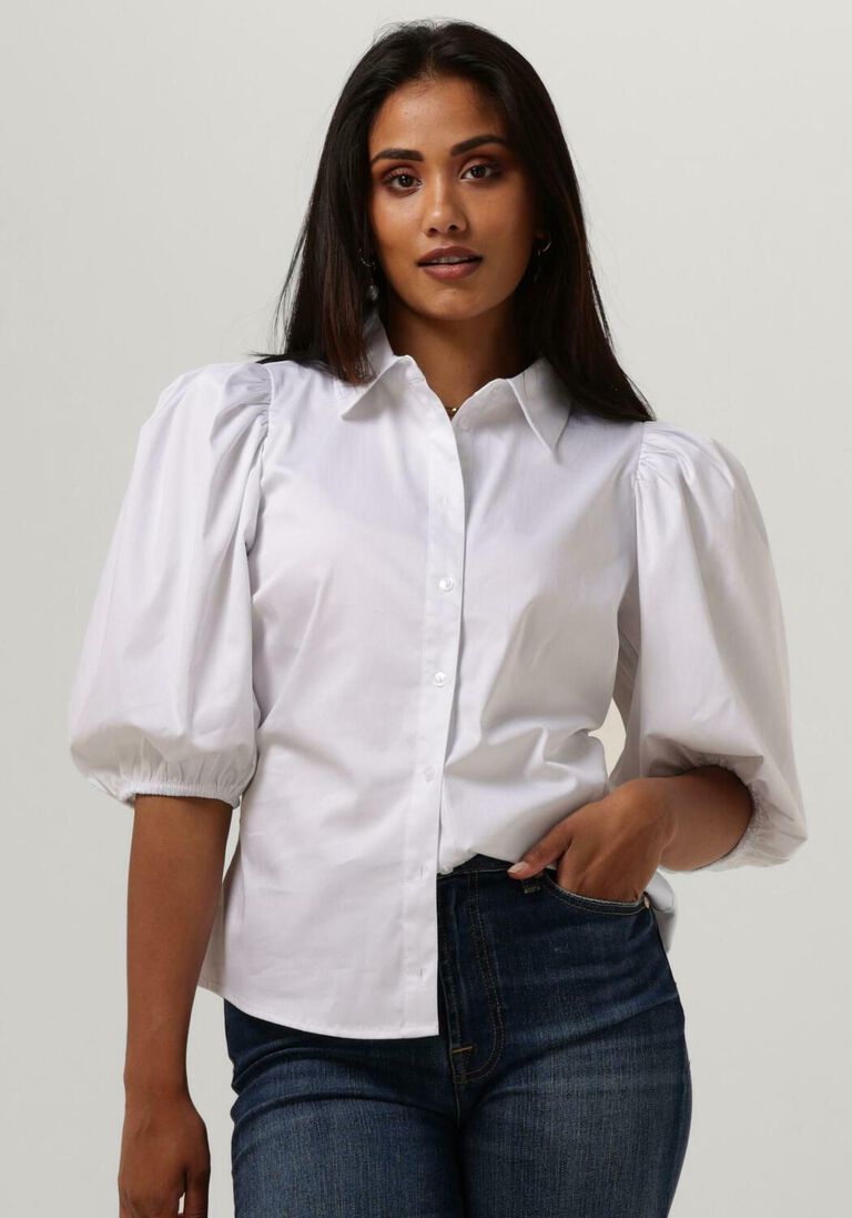 NOTES DU NORD witte notes du nord blouse kira short sleeve shirt