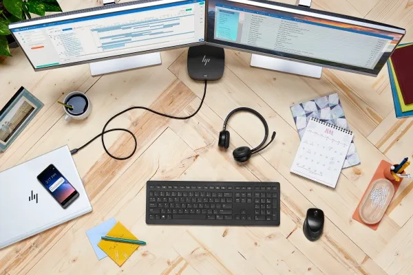 HP UC Wireless Duo - Headset - på øret - Bluetooth - trådløs - NFC