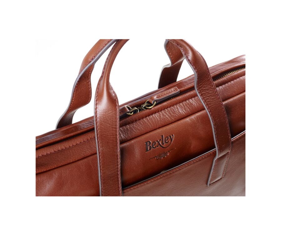 Cartable en cuir cognac - HARWINTON