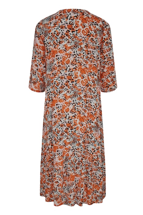 Maxikleid, Color-Animalprint, 3/4-Ärmel