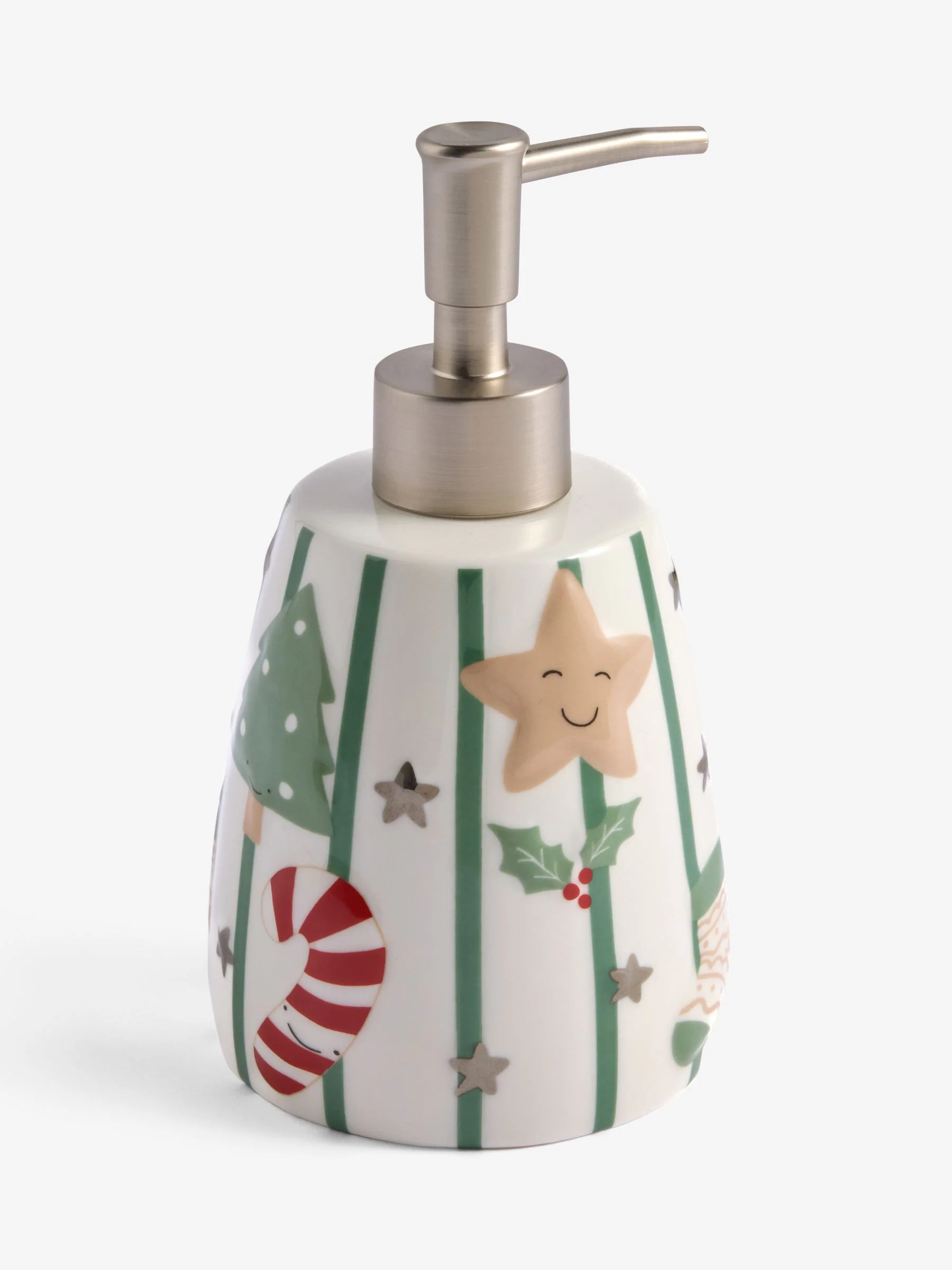 Zeepdispenser met Strepen Kerstmis figuren