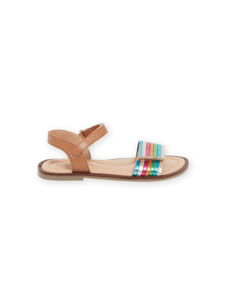 Sandales camel en cuir