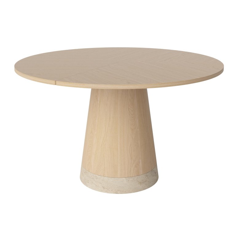 Bolia Piro eettafel Ø125 wit gepigmenteerd eiken