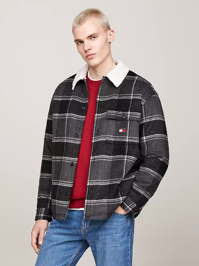 TOMMY JEANS Overshirt  schwarz