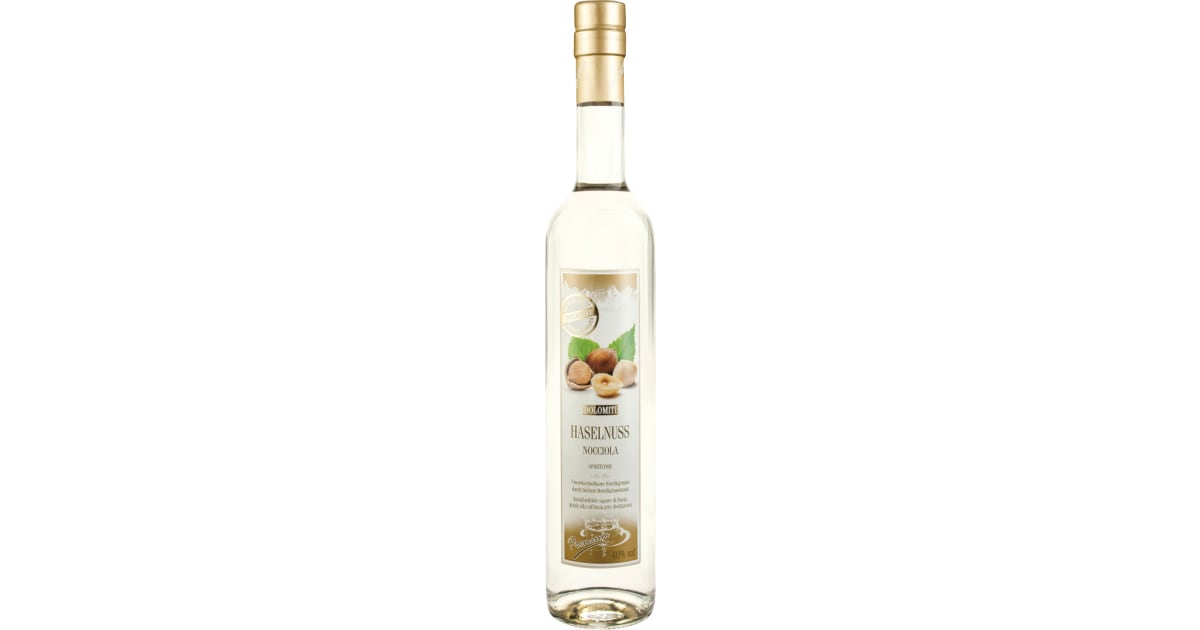 Dolomiti Haselnuss Schnaps 40% 0,5 Liter (Einweg)