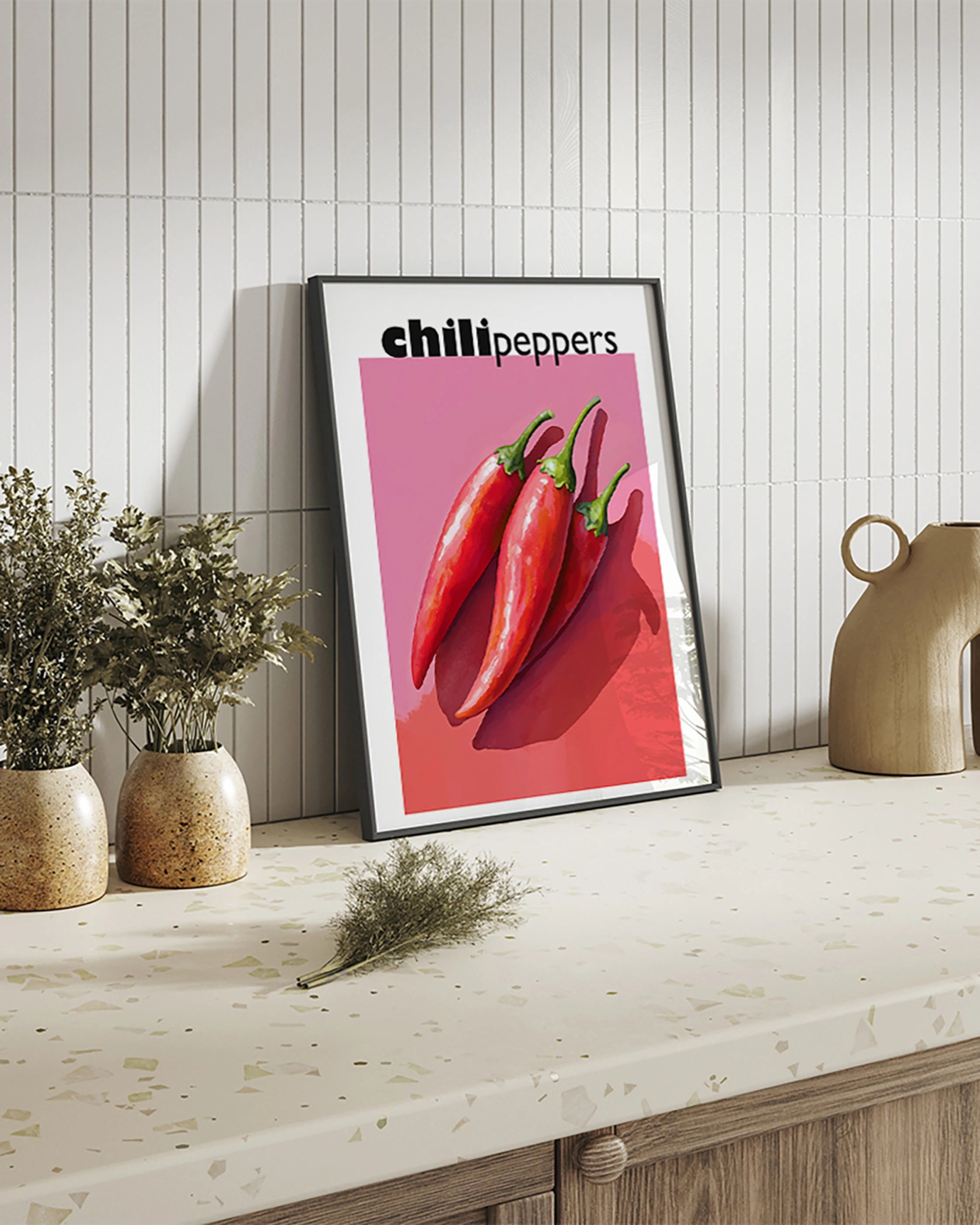 Liv Corday Wandbild CHILISCHOTEN mit Rahmen