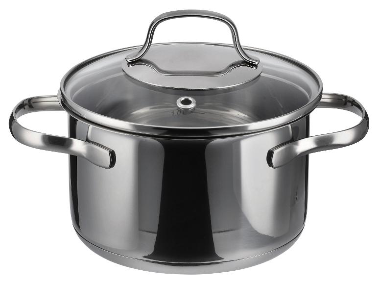 Set van 3 RVS kookpannen
