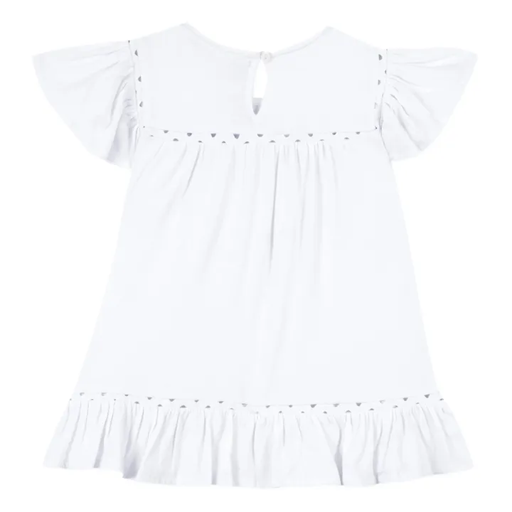 Tartine et Chocolat T-Shirt Ajouré à Volants | Blanc