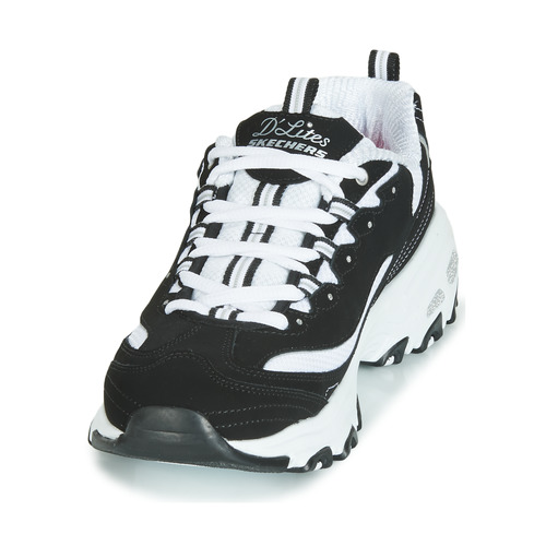 Skechers - D'LITES - Noir / Blanc