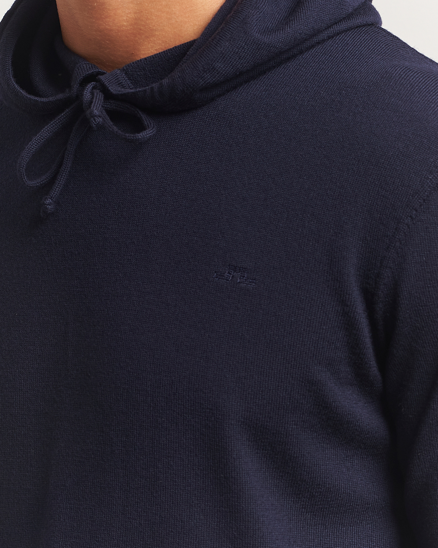 J.Lindeberg Karl Merino Hoodie Navy