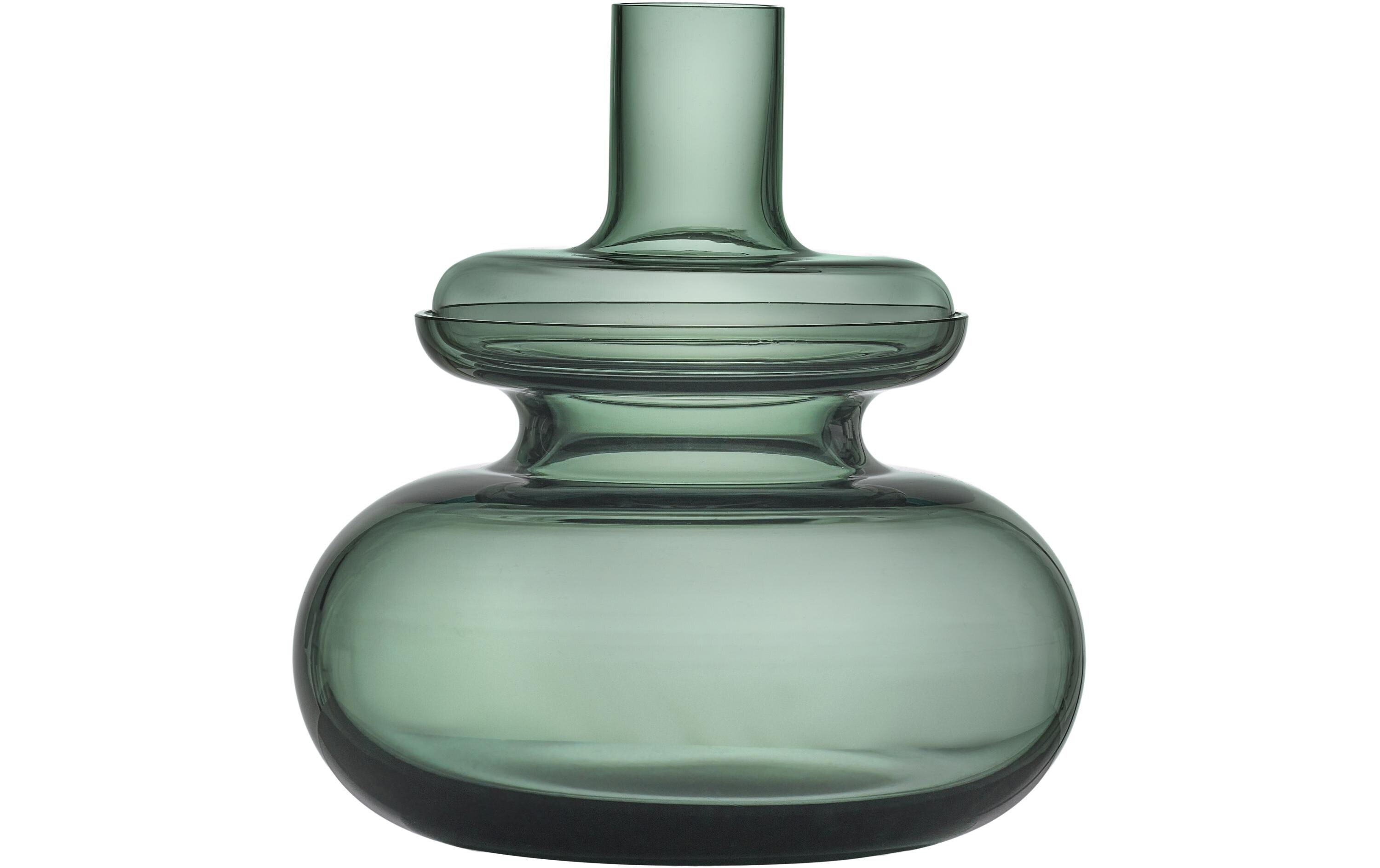 Vase Inu 25 cm, Grün<br>Blumenvase aus Glas