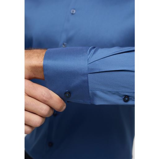Eterna Langærmet Modern Fit Performance Skjorte, Blå, 46