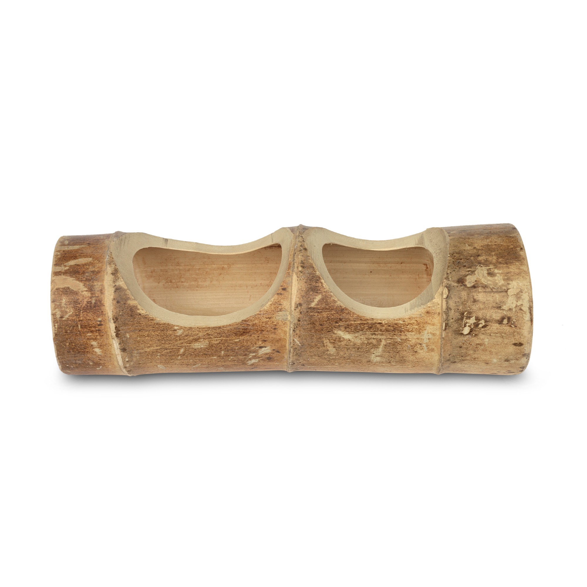 2er Bambusvase, T 40 cm, B 14 cm, H 13 cm von fischer's lagerhaus
