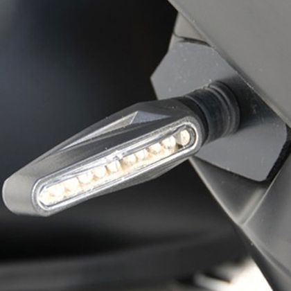 Clignotant Ermax Mini blinkers barre noir LED (La paire) Universel