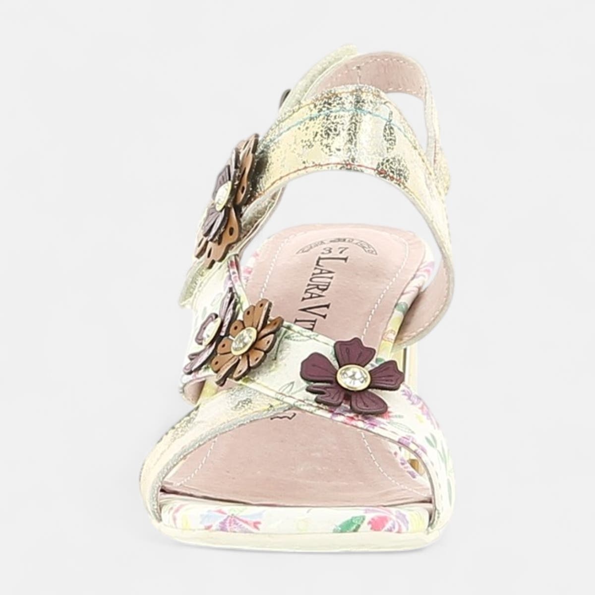 Nu-pieds à talon Femme beige