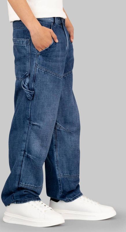 Carpenter 3D Loose Pants voor jongens - Midden blauw - jongens