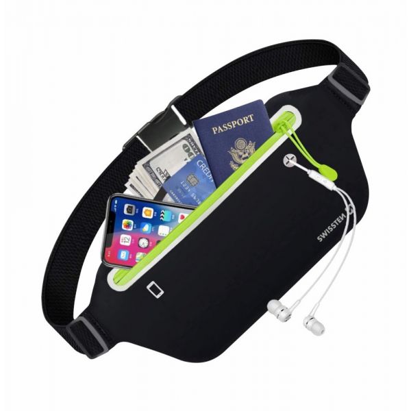 Swissten Bolsa de Cintura Black