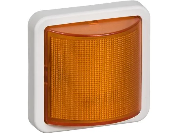 LAURITZ KNUDSEN Opus® 74 signallampe LED 24V AC/DC, konstant/blink gul.