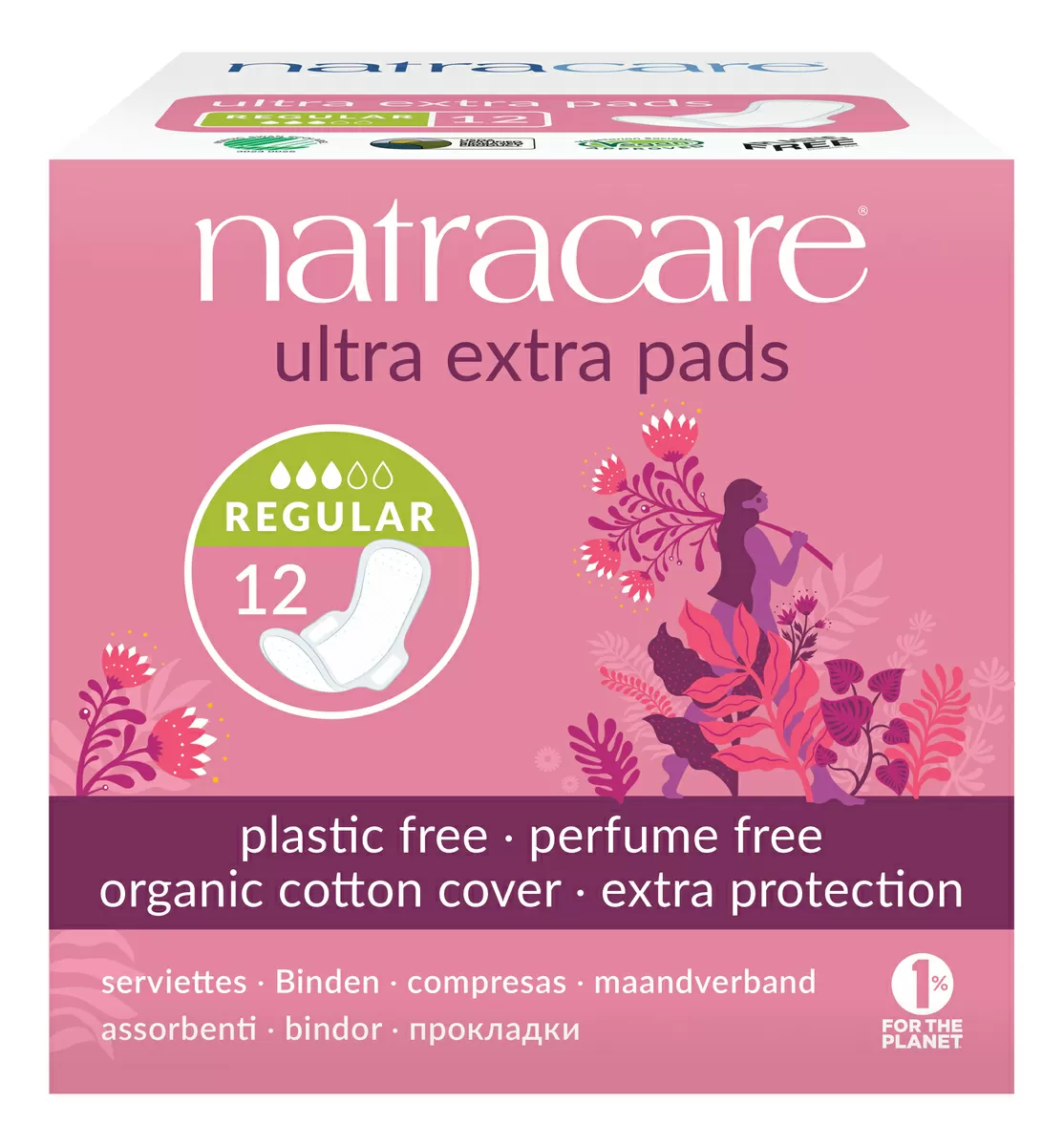 Natracare Ultra Extra Bind Normal - 12 stk.