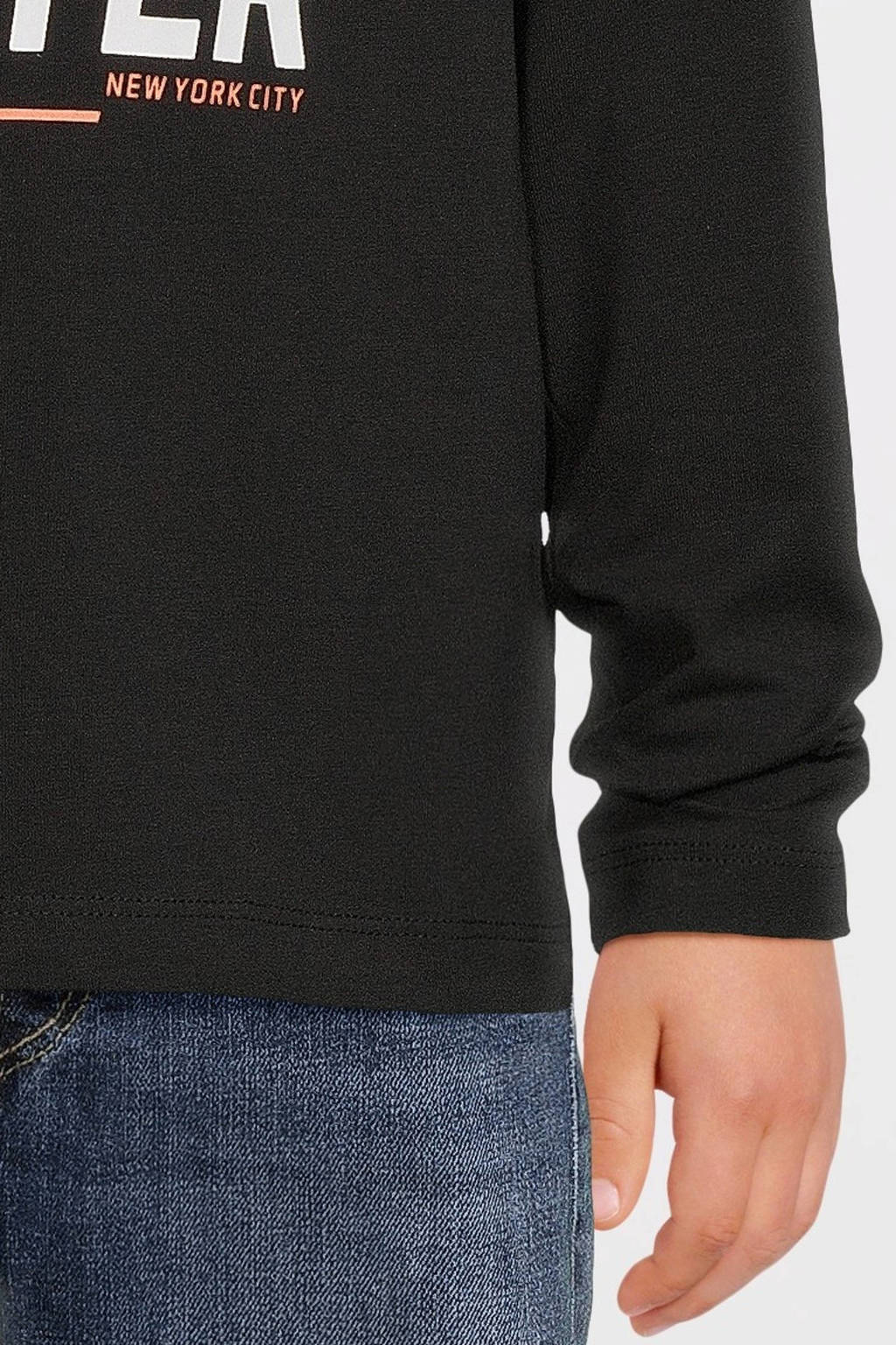 NAME IT longsleeve NKMVUX met printopdruk zwart