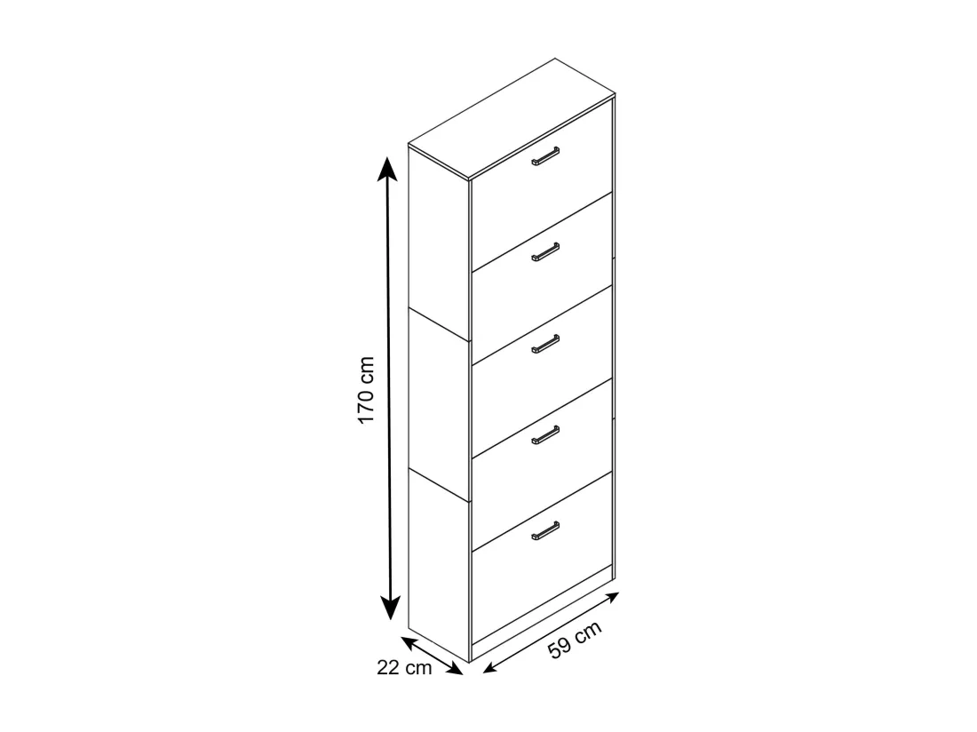 Armoire à chaussures basculante Sipos XL